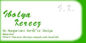 ibolya kerecz business card